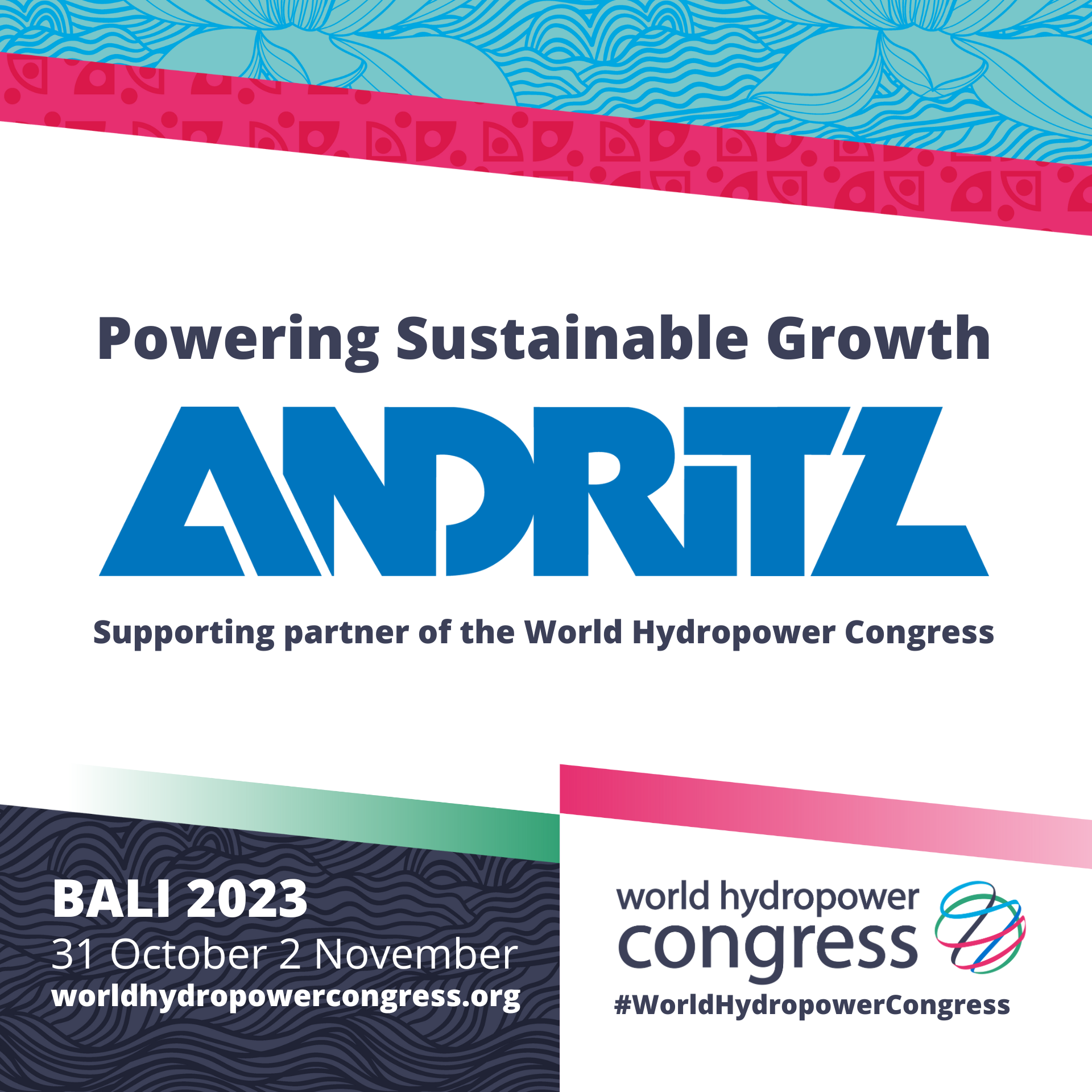 ANDRITZ announced as first partner of the 2023 World Hydropower